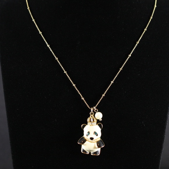 Betsey Johnson Jewelry - Betsey Johnson Panda Necklace Pearl Charm